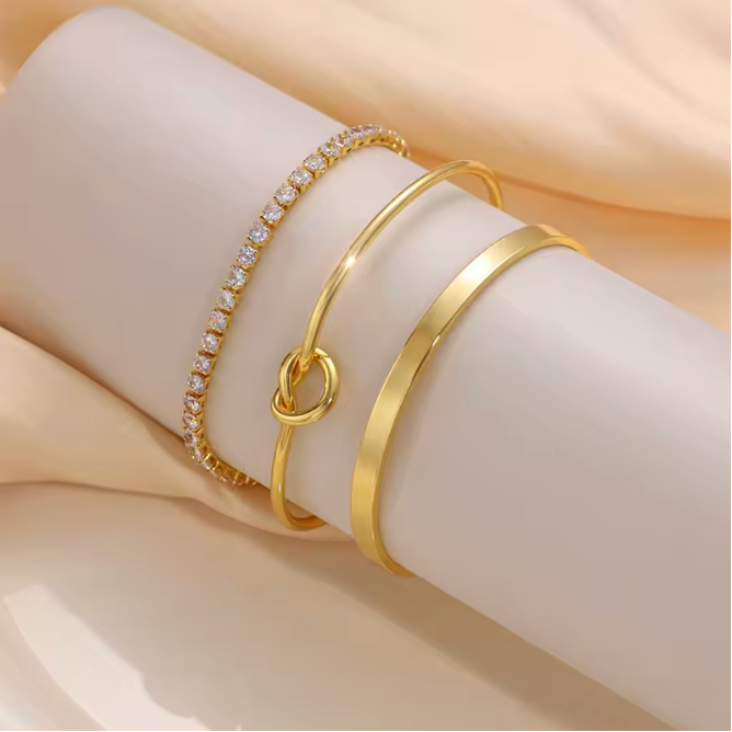 Liora's Three-Piece Bracelet Set